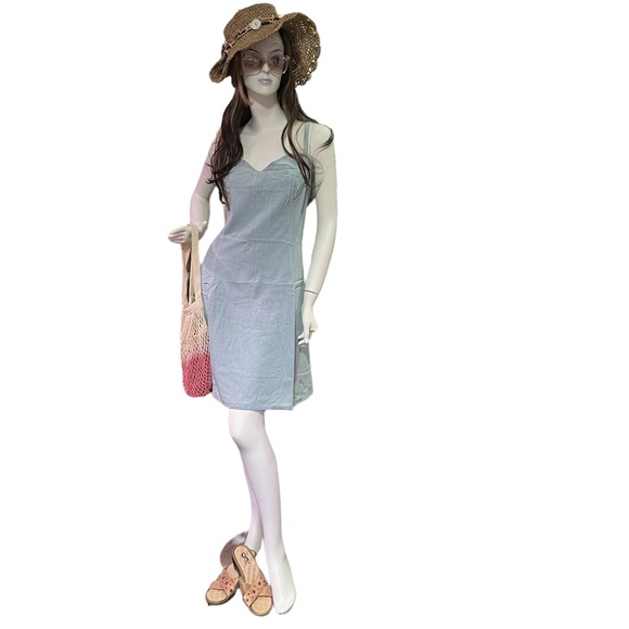 FOREVER 21+ PLUS SIZE NWT 100% COTTON JUMPER DRESS MIDI SIZE 3T 3X - Picture 2 of 12